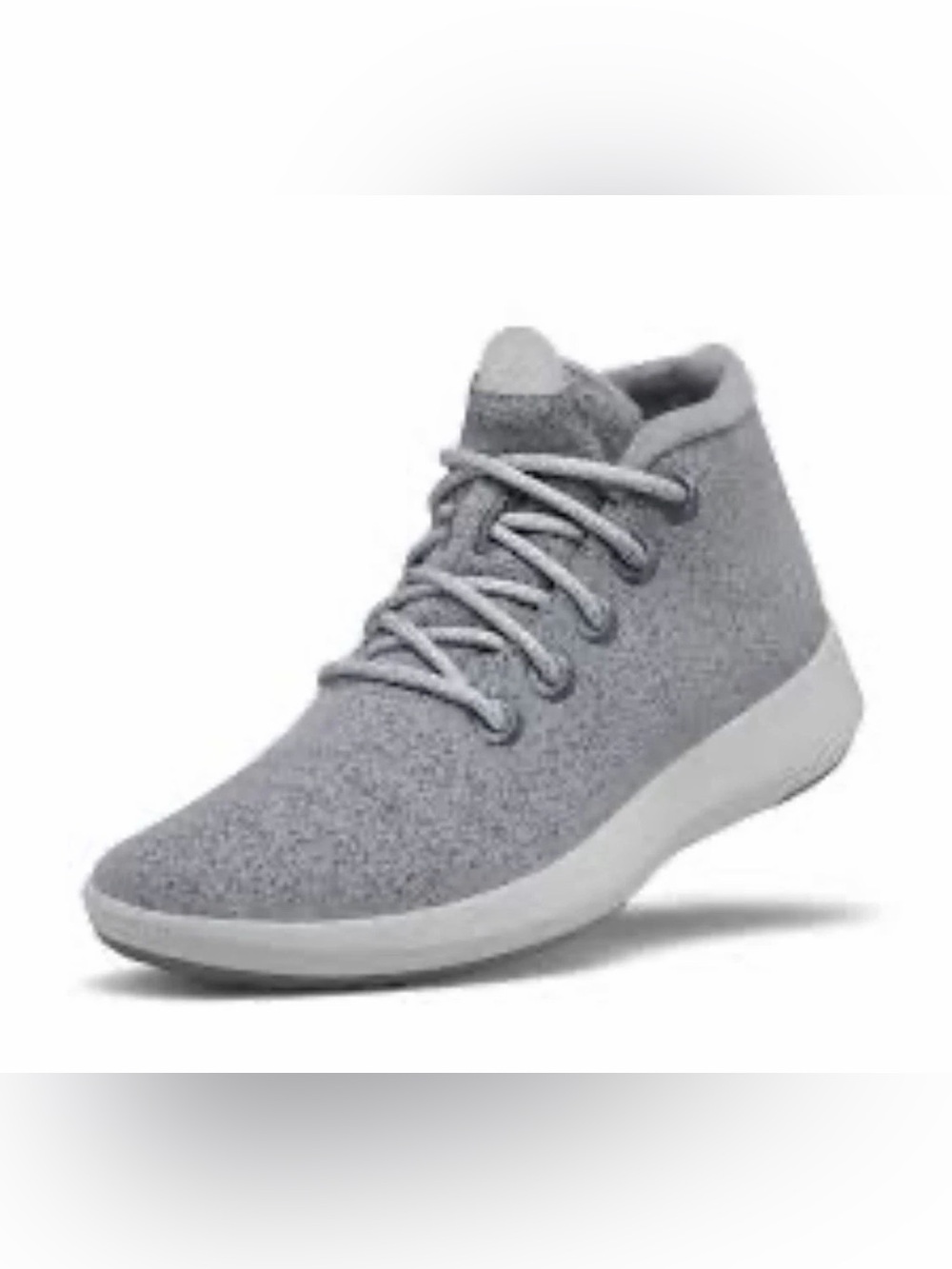 Allbirds Mizzle Merino Wool Runner-Up Ankle Sneaker Lace Light-Gray Size 10